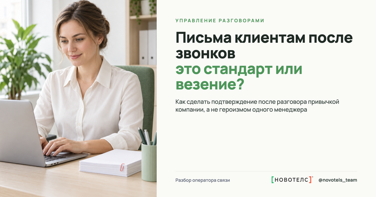 Письма клиентам после звонков - это стандарт или везение?