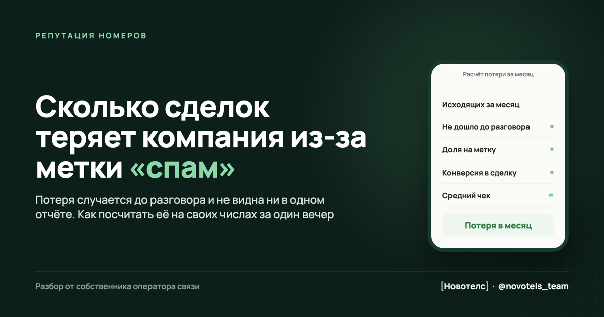 Сколько сделок теряет компания из-за метки «спам»