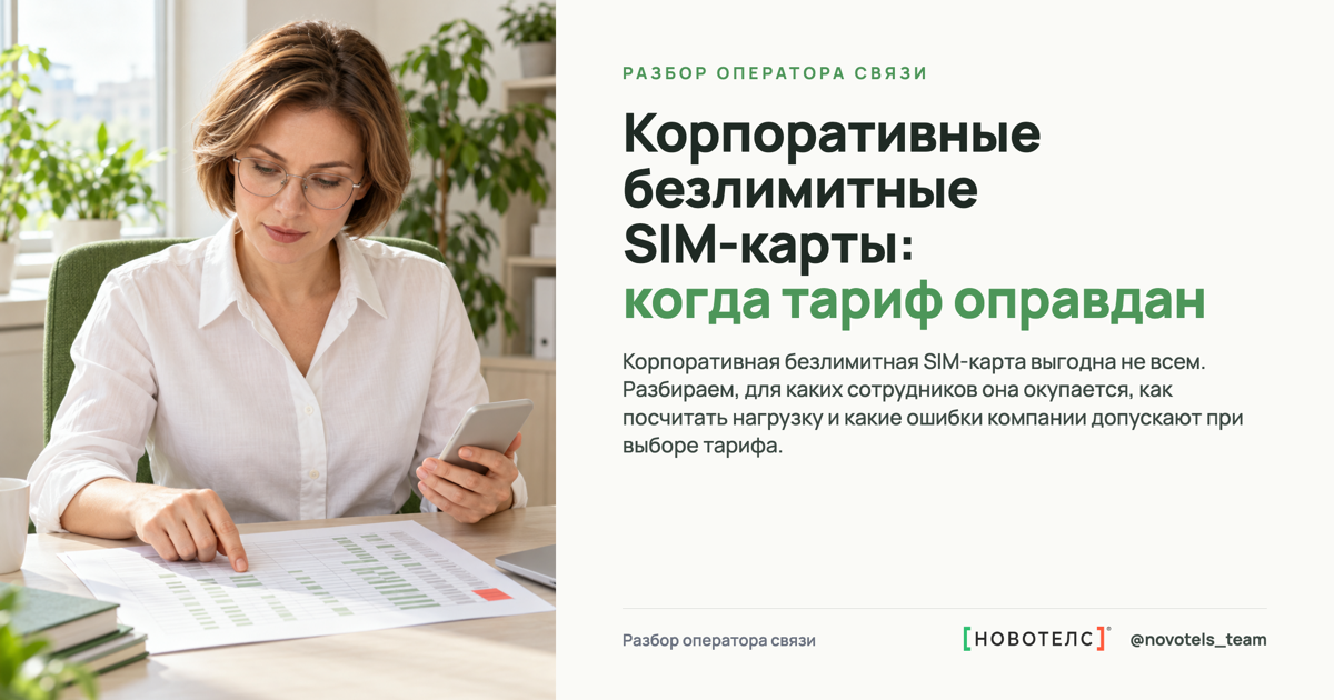 Корпоративные безлимитные SIM-карты: когда тариф оправдан
