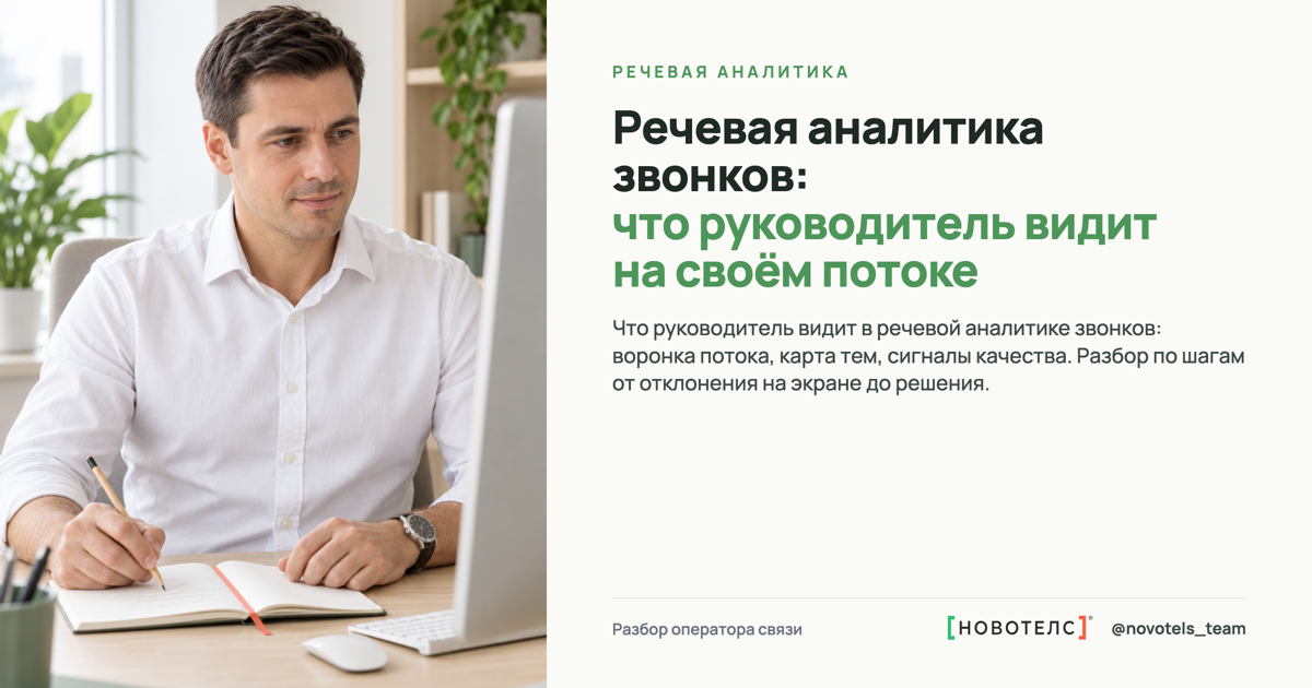 Речевая аналитика звонков: что руководитель видит на своём потоке