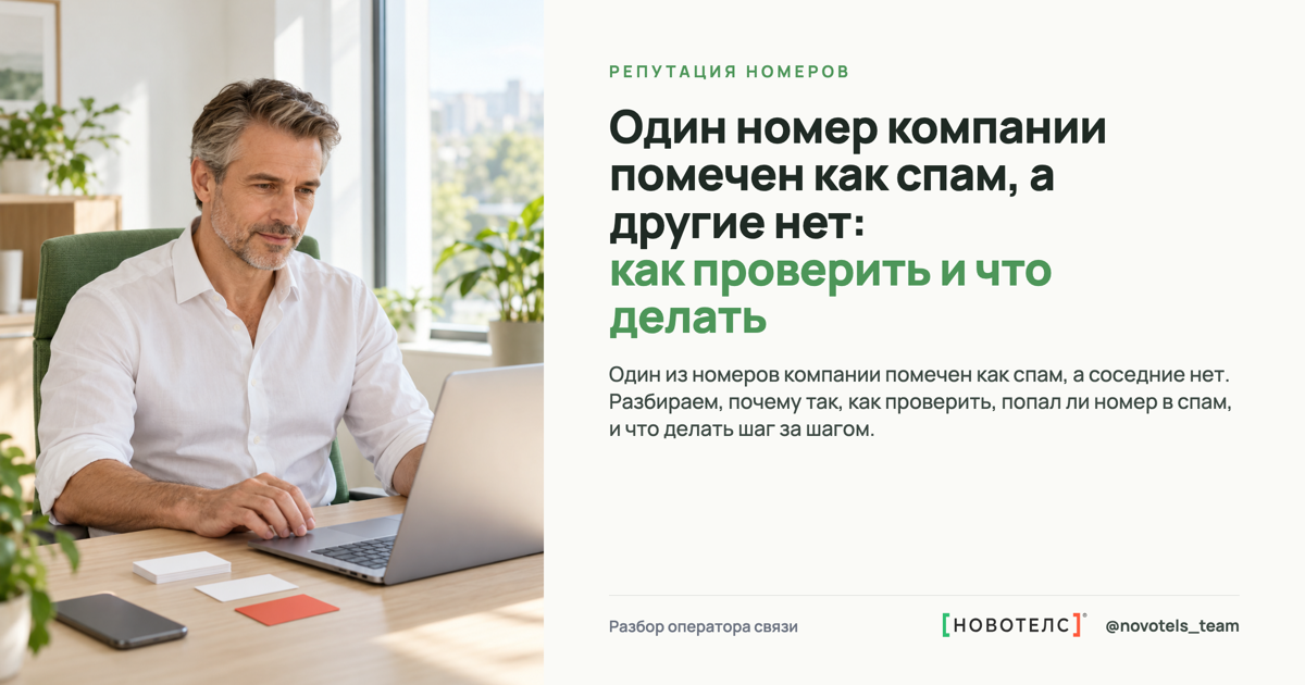 Один номер компании помечен как спам, а другие нет: как проверить и что делать